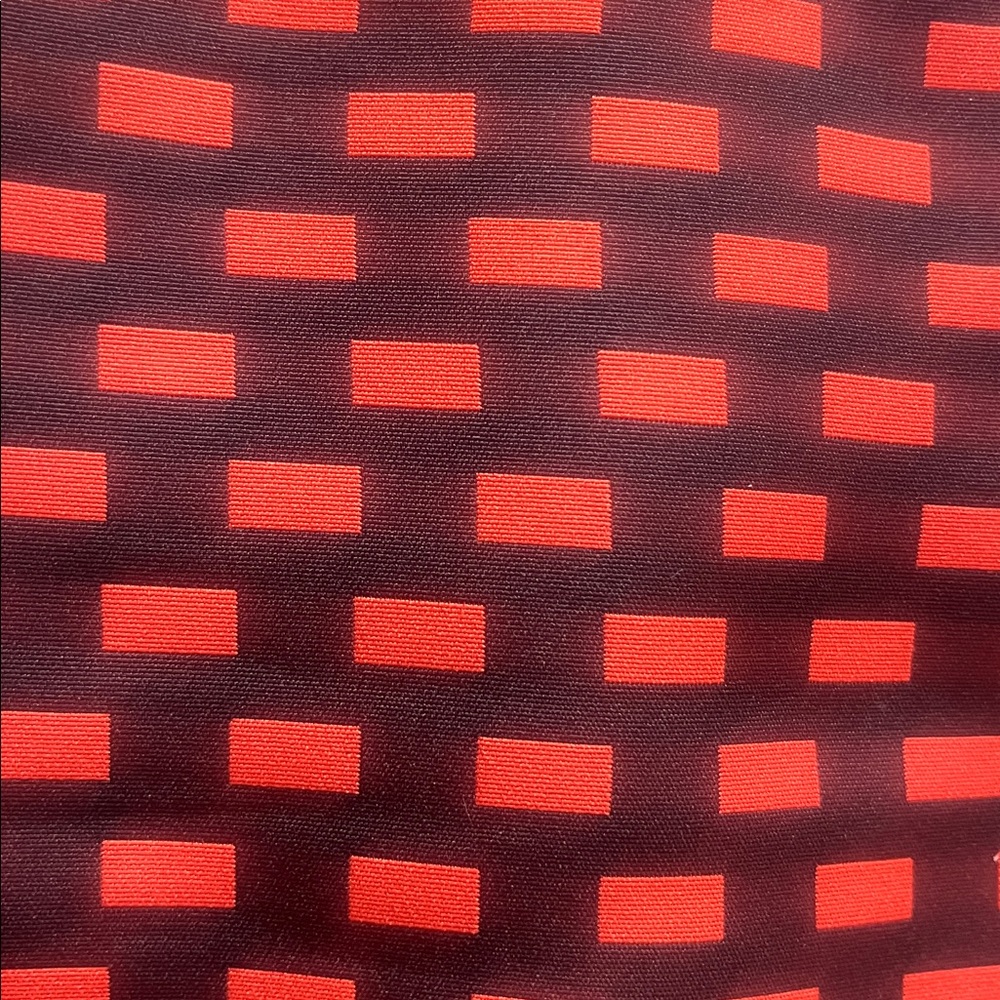 LOFT Red and Navy Geometric Mini Skirt Sz 0P - Picture 3 of 5
